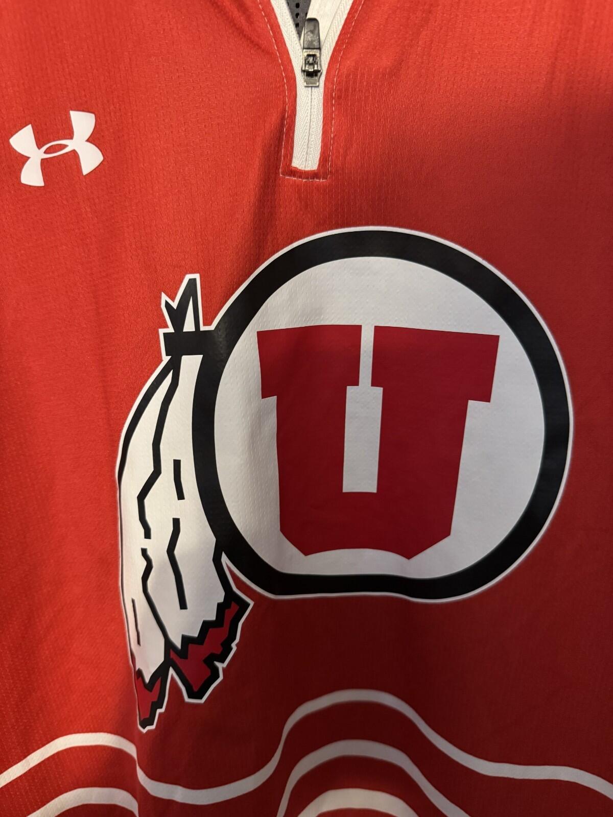 University of Utah Utes Under Armour 1/4 Zip Men's L Player Issued