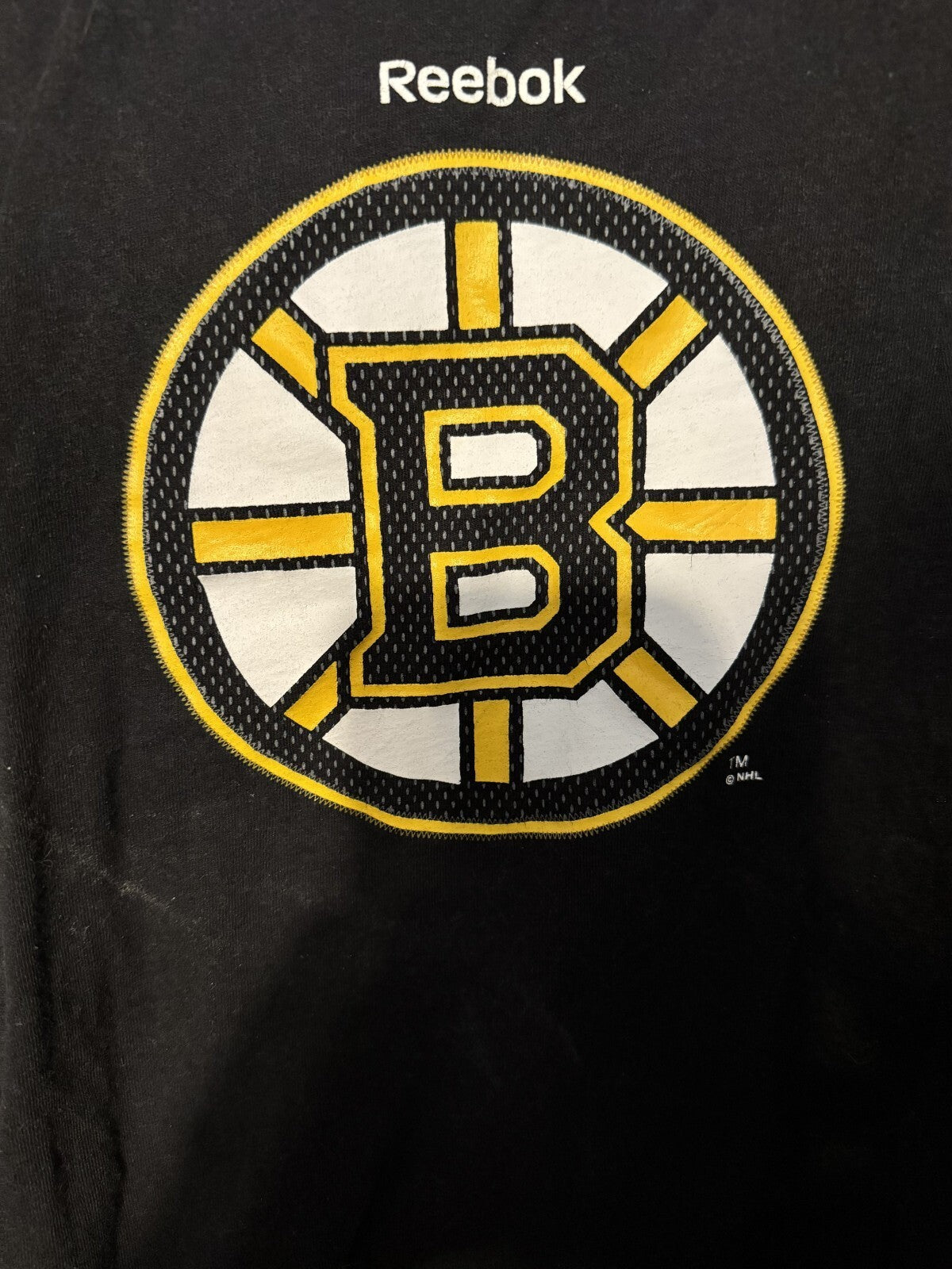 Boston Bruins Reebok Short Sleeve Tee Kid's Sz XL Black