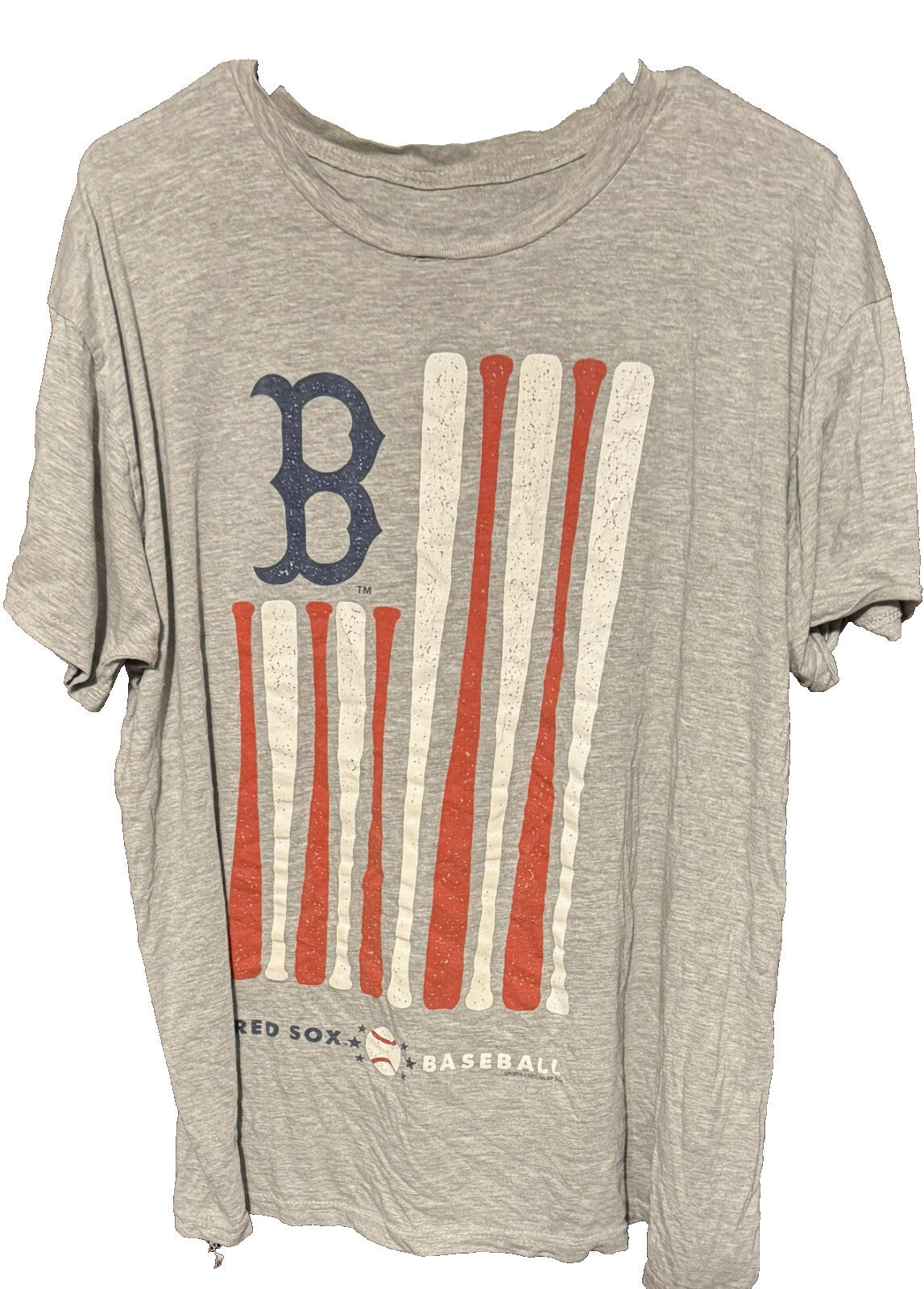 Boston Red Sox Short Sleeve Bat Tee Men's XL Gray