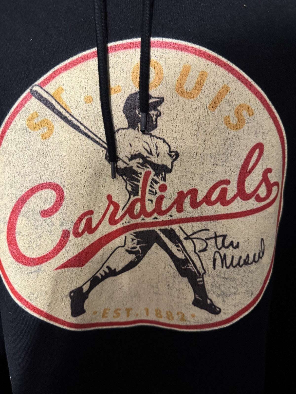 St. Louis Cardinals Stan Musial Hoodie Men Size XXL Black NWOT