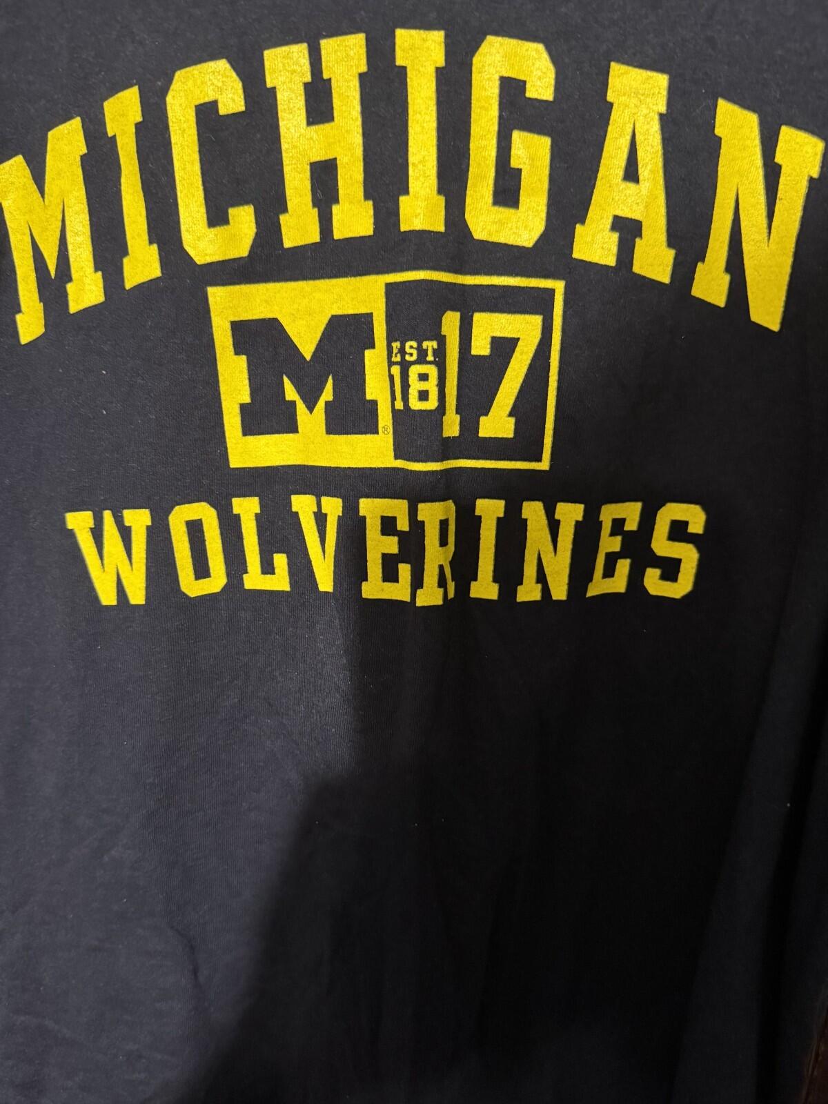 Michigan Wolverines Vintage T-shirt Sz XL Blue