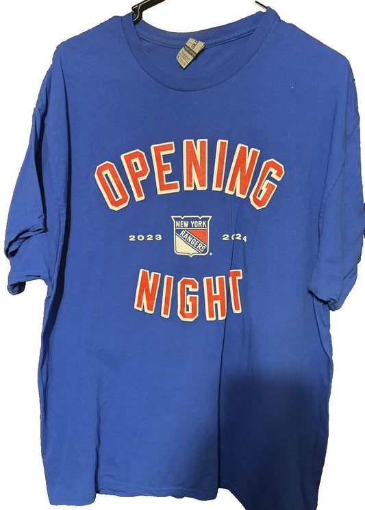 New York Rangers Short Sleeve T-shirt Blue Men's Size XL