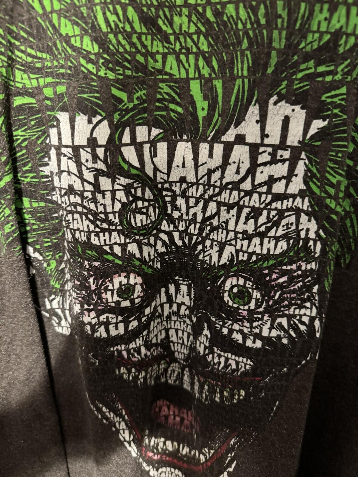 Joker Batman Character T Shirt Men's Sz L Gray DC Comics