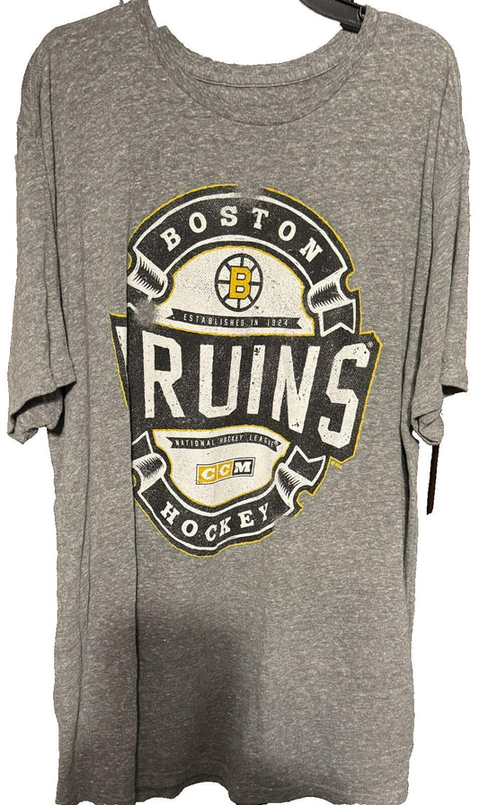 Boston Bruins CCM Gray T-shirt Men's Sz XL