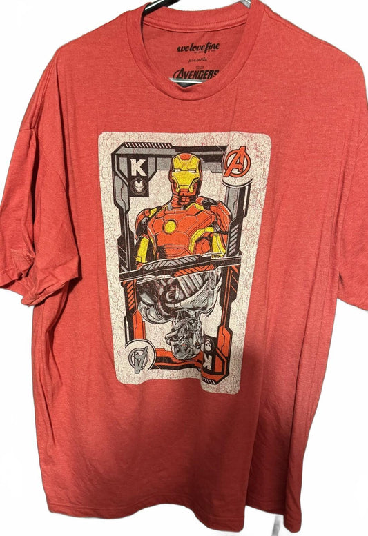 Iron Man Ultron Marvel Avengers T-Shirt Men's Size 2XL Red