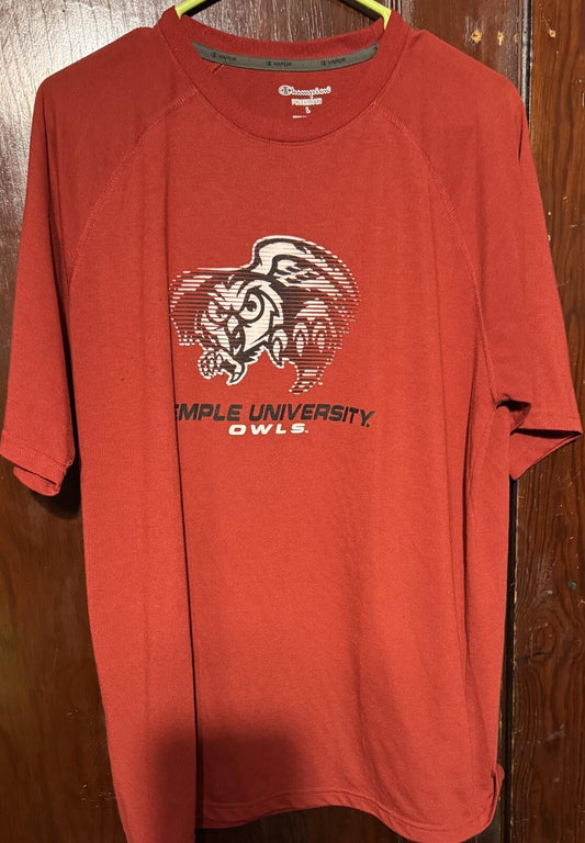 Temple Owls Champion Tee Burgundy Men's Size L