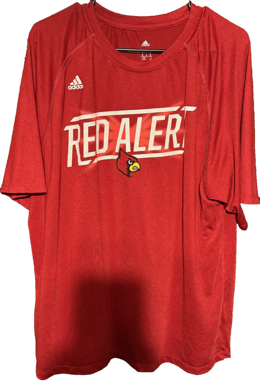 Louisville Cardinals Adidas Basketball TShirt Men Sz XL Red