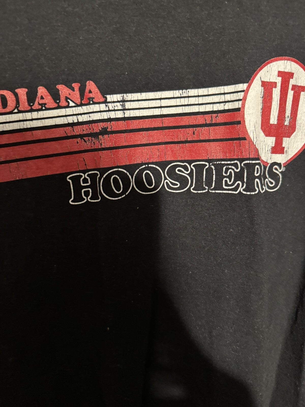 Indiana Hoosiers Short Sleeve T-Shirt Black Men Sz L