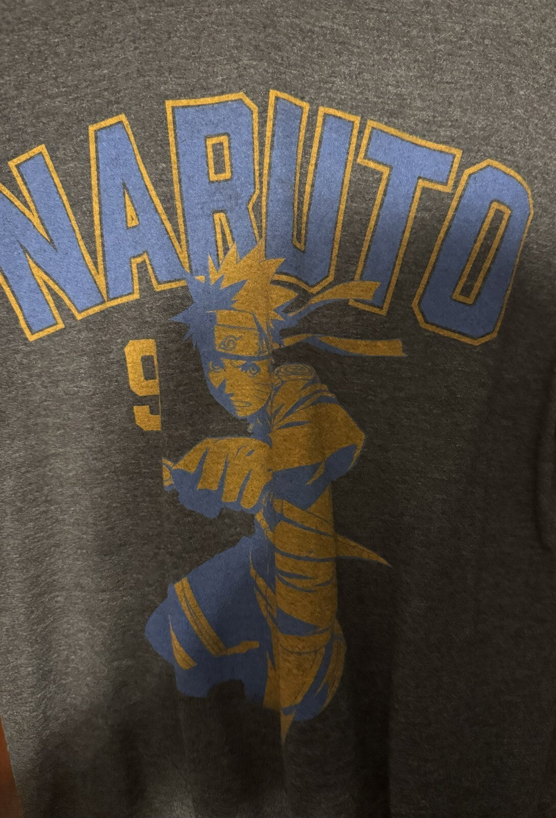 Naruto anime T-Shirt Men's Size M Gray