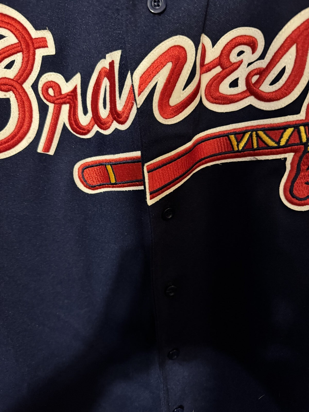 Atlanta Braves Vintage Majestic Jersey Men's Sz XL Blue