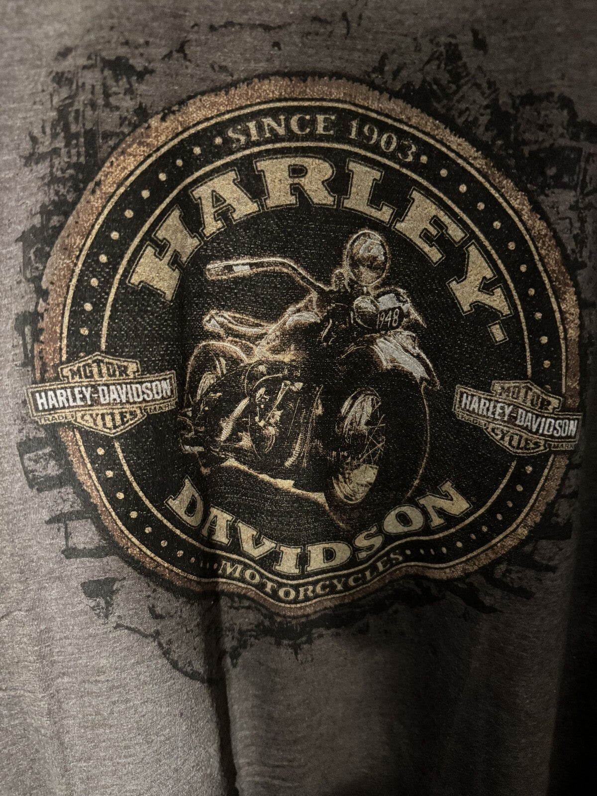 Harley-Davidson Vintage T-Shirt Staten Island Men Sz XL Gray