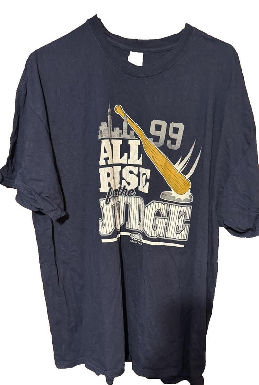 Aaron Judge All Rise Baseball Short Sleeve Tee Mens XXL Blue