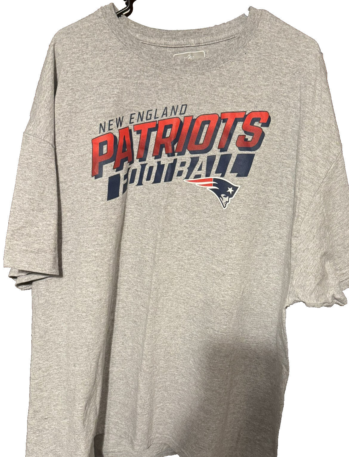 New England Patriots T-Shirt Men 3XL Gray New Without Tags