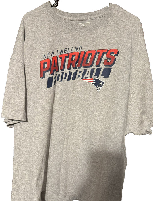 New England Patriots T-Shirt Men 3XL Gray New Without Tags
