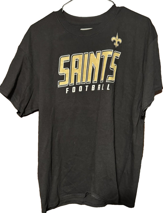 New Orleans Saints tee shirt Men Sz L Black NEW WITHOUT TAGS
