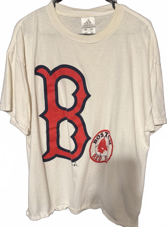 Boston Red Sox Short Sleeve Adidas T-Shirt Men's XL White