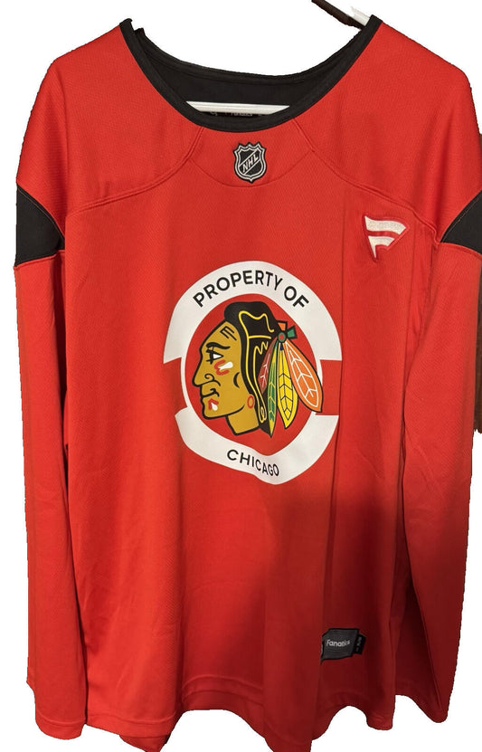 Chicago Blackhawks Fanatics Practice Jersey Red Men’s Size XL NEW WITH TAGS