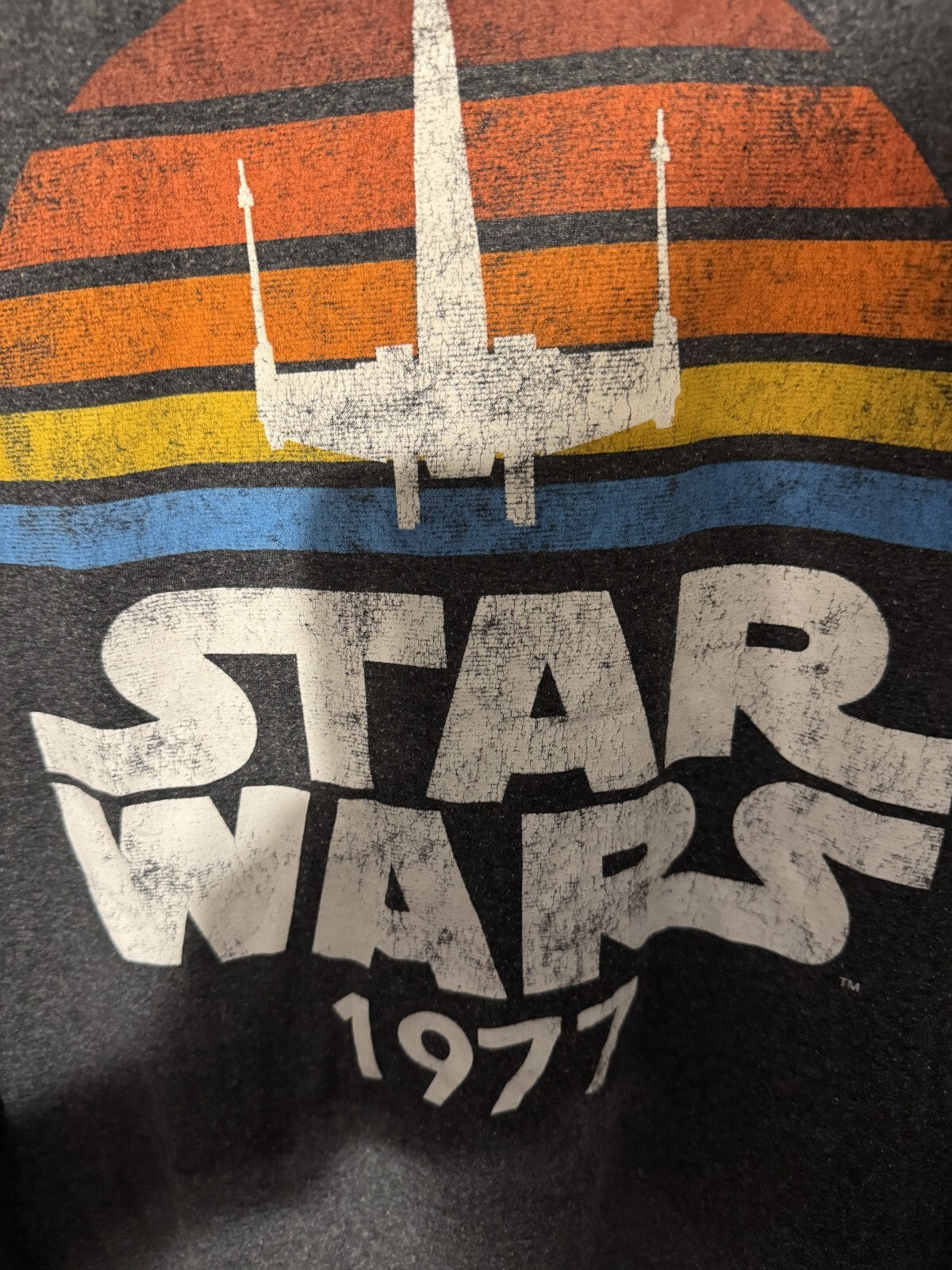 Star Wars Logo 1977 T-Shirt Men's Size L Blue