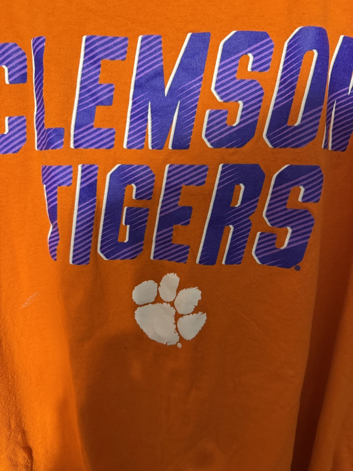 Clemson Tigers Russell Athletic T-shirt Men Sz XL Orange