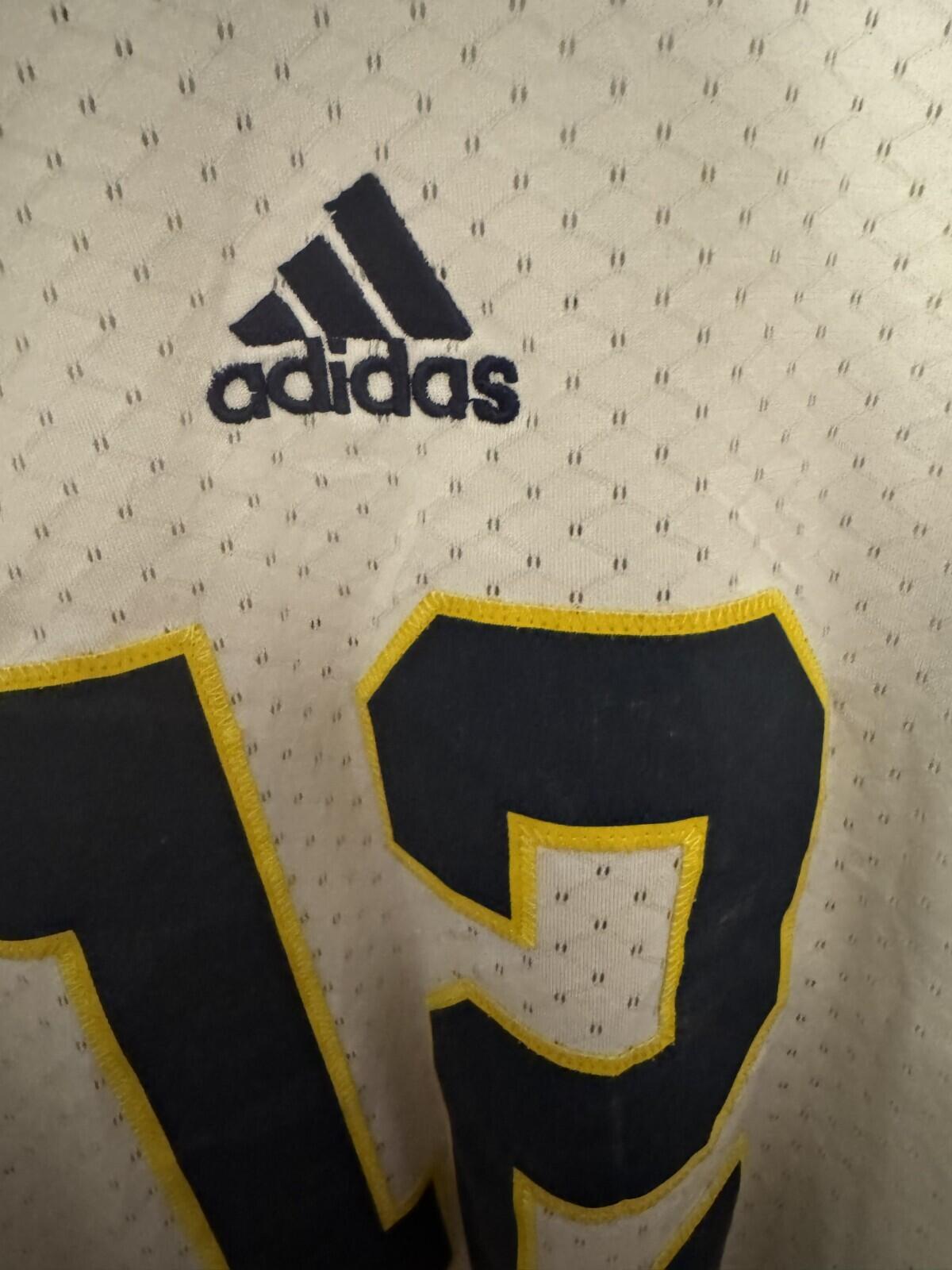 Michigan Wolverines Vintage Adidas #12 Jersey Size L White