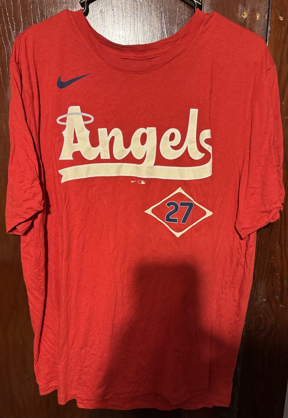Los Angeles LA Angels of Anaheim Nike Mike Trout T-Shirt Men's Sz XL
