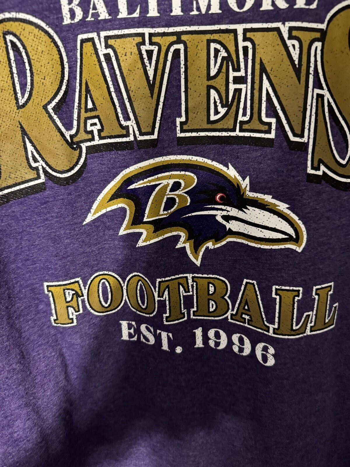Baltimore Ravens Football Purple S/S T-shirt Men size XXL