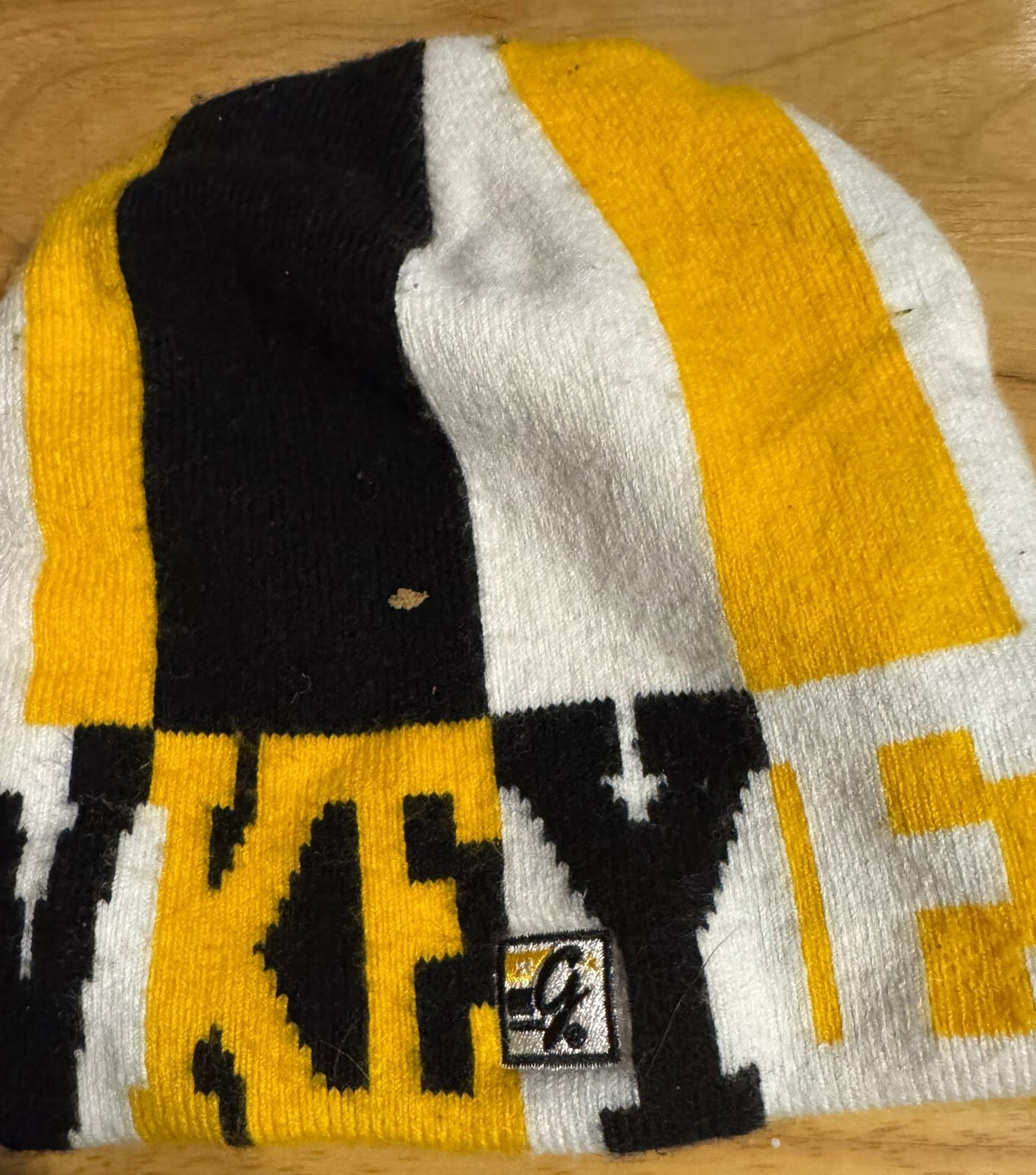 Iowa Hawkeyes The Game Beanie Knit Cap Hat Yellow OSFA
