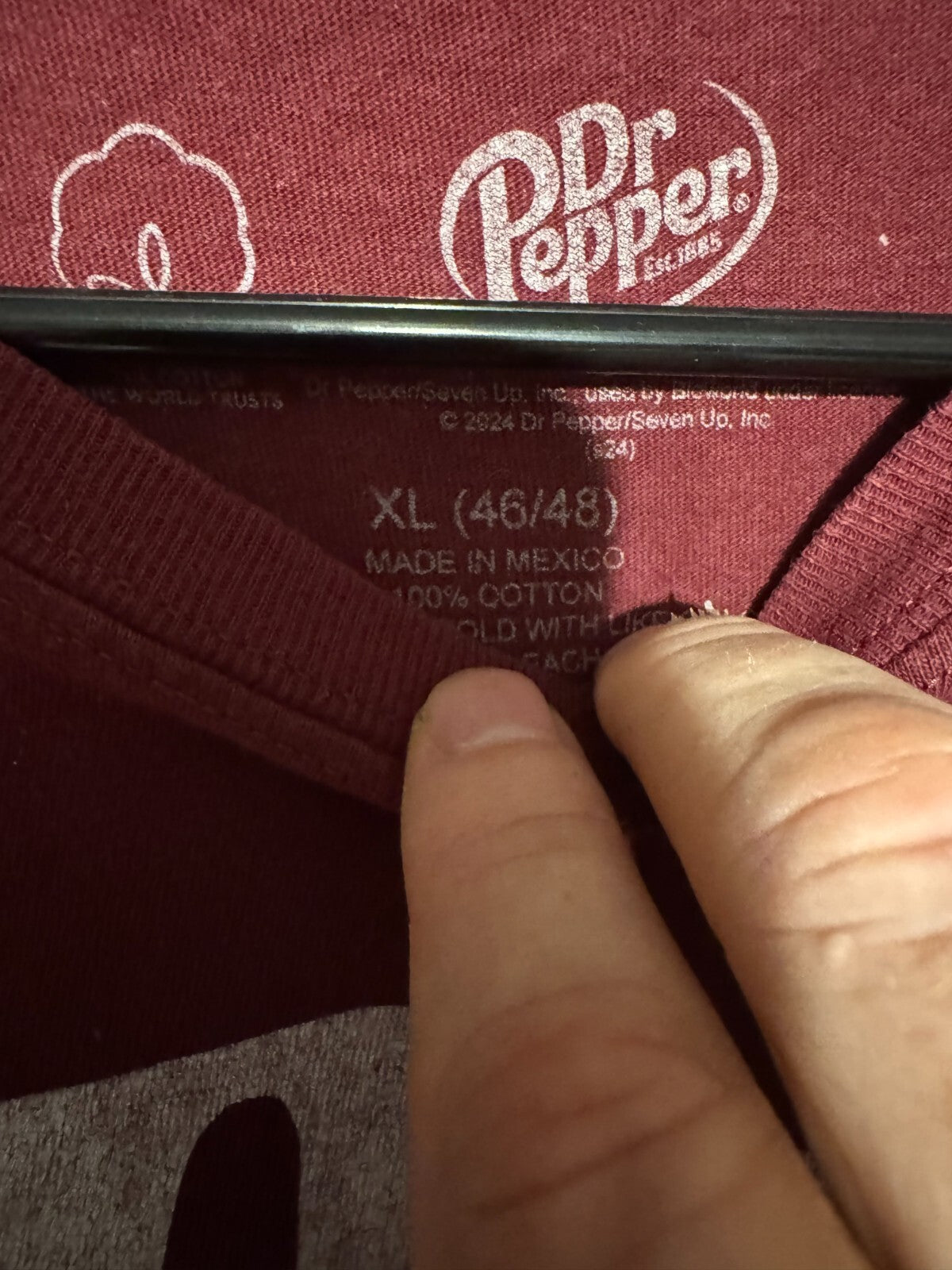 Dr. Pepper Logo Men's Size XL Red T-Shirt