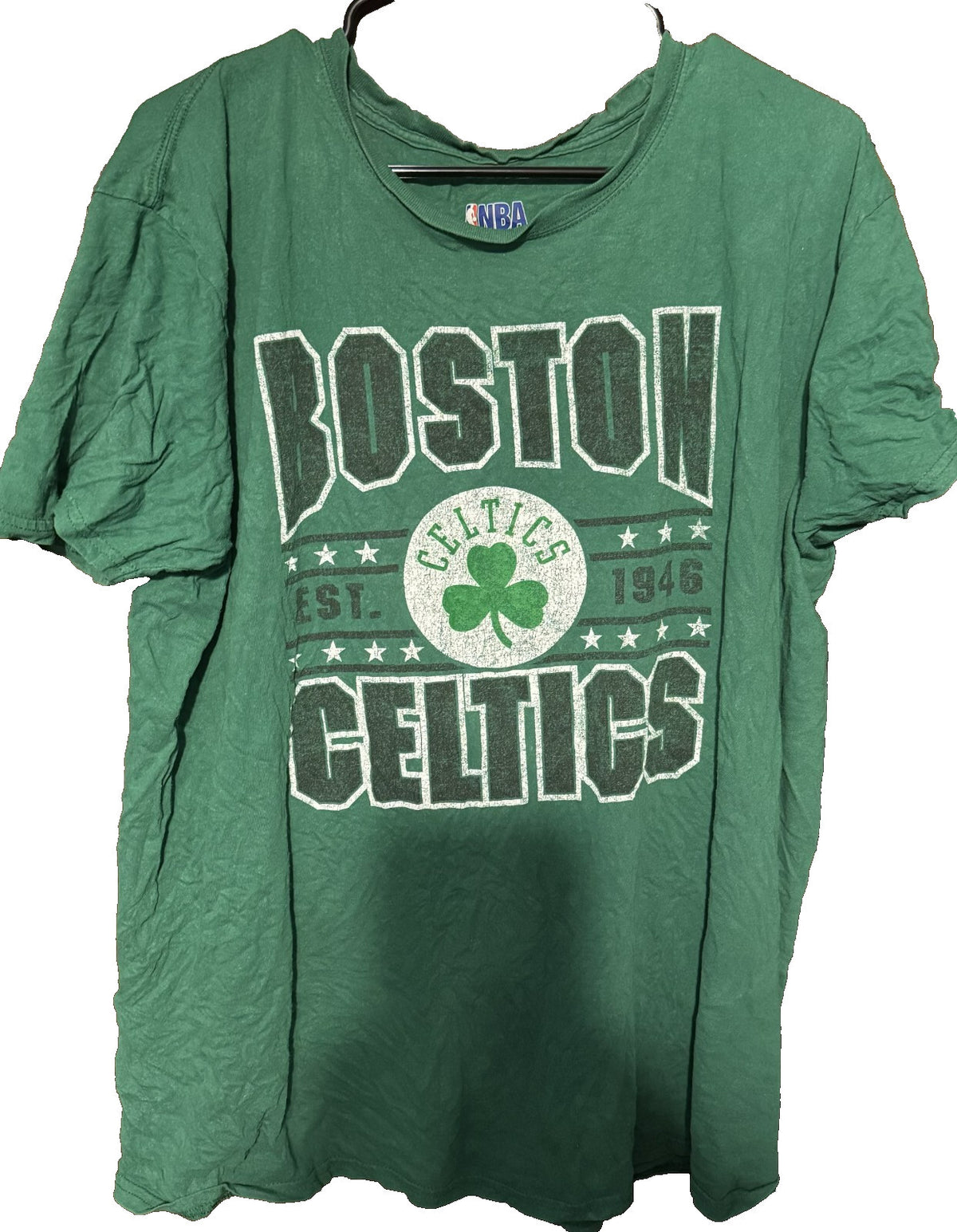 Boston Celtics Short Sleeve T-Shirt Men Size XL NBA Green
