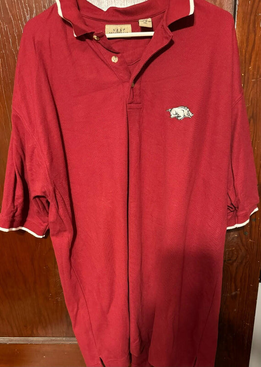 Arkansas Razorbacks Vintage 1990's Men's XL Polo Red