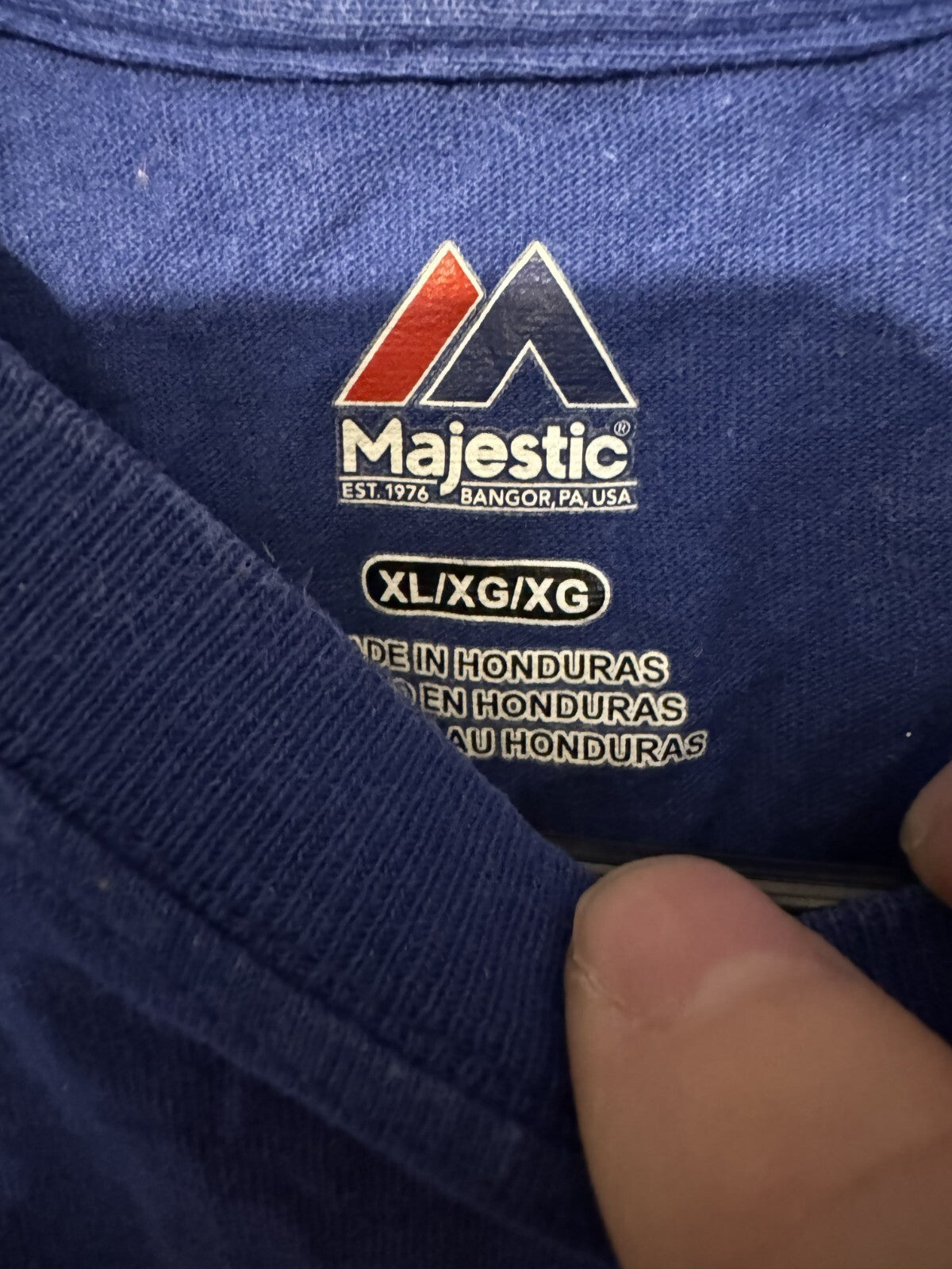 Chicago Cubs 2016 NL Champion Majestic Tee Men Size XL Blue