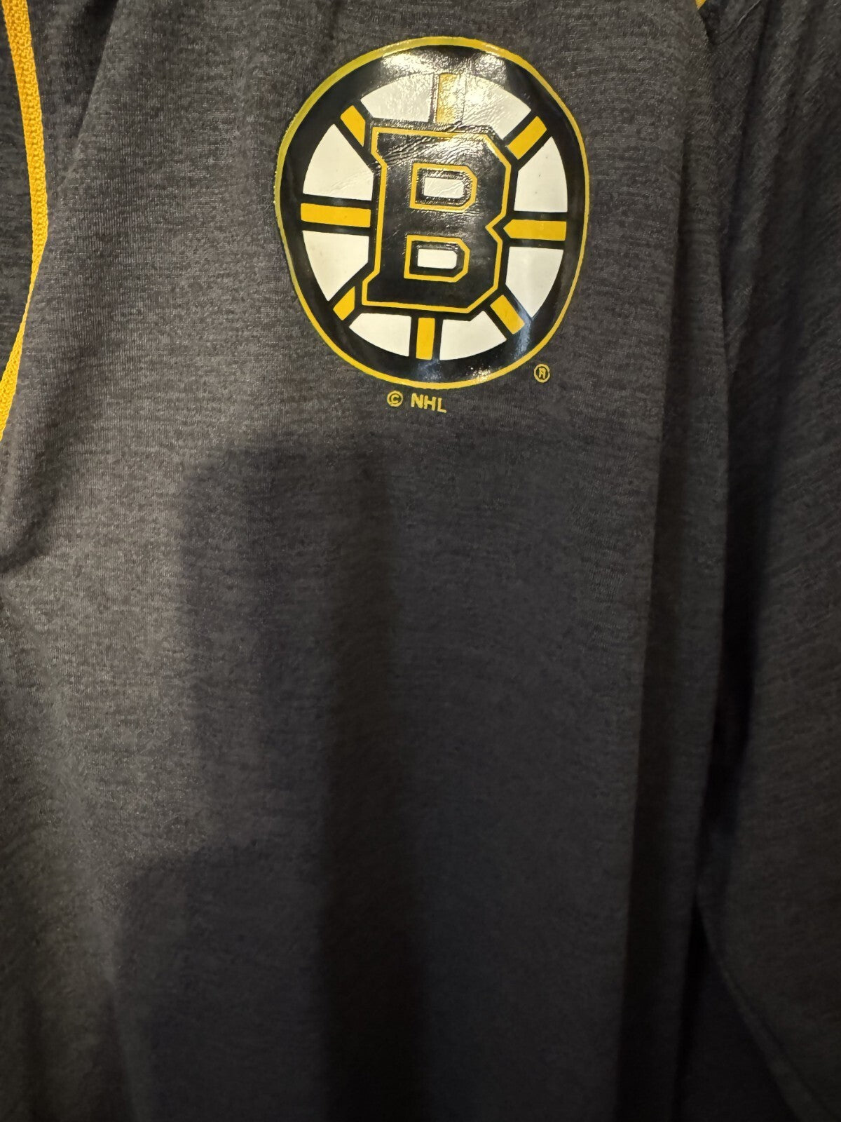 Boston Bruins Long Sleeve 1/4 Zip Black Men's Sz L