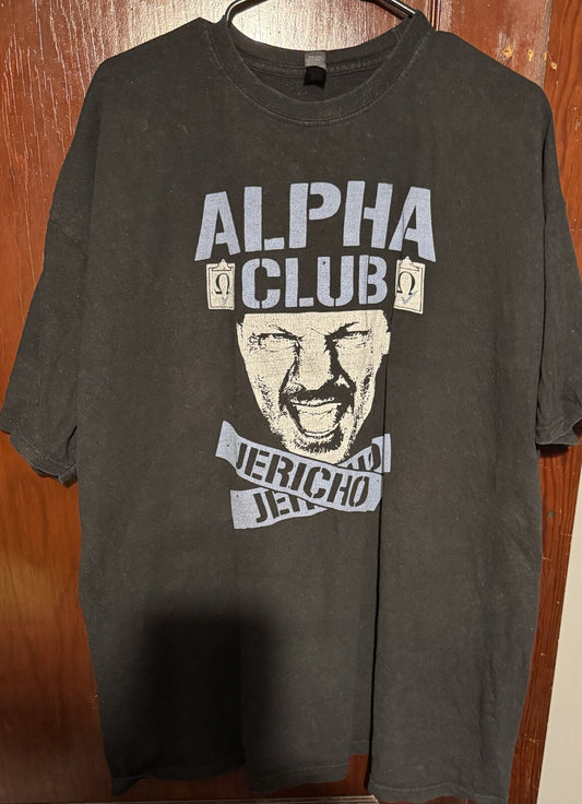 Chris Jericho Alpha Club T-Shirt Men's Size XXL Black AEW WWE WCW ECW