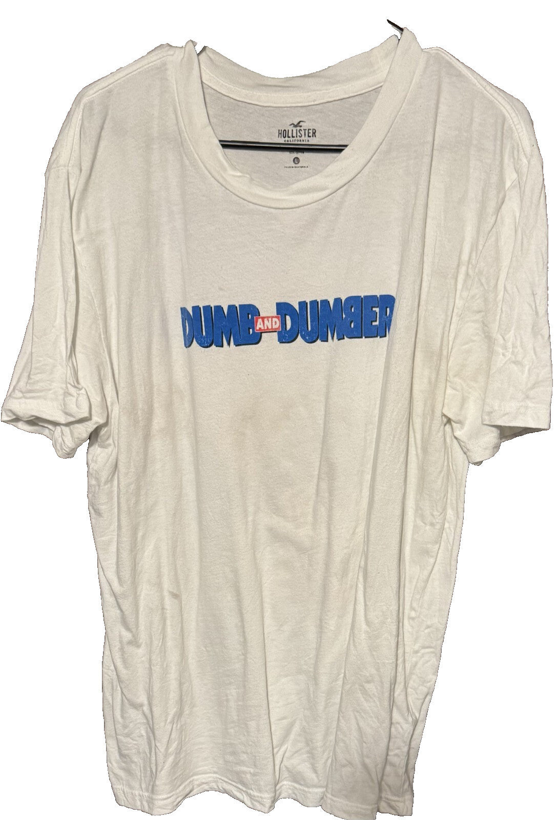 Dumb and Dumber Double-Sided Hollister T-Shirt Men L White