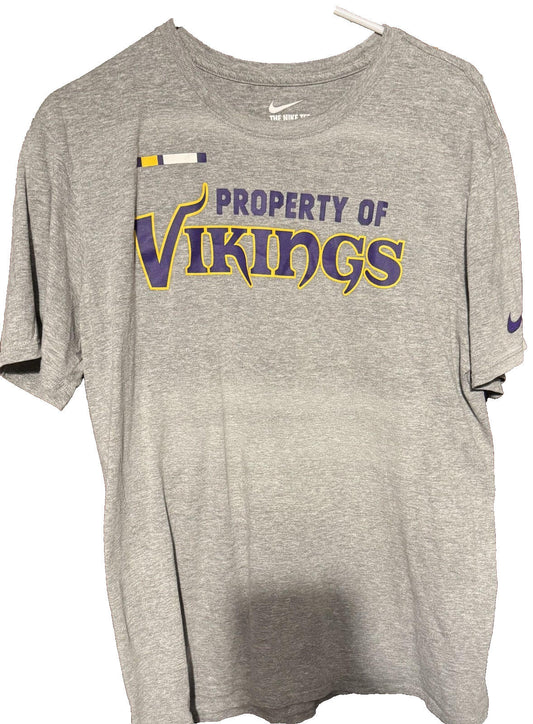Minnesota Vikings Nike Gray S/S T Shirt Men's Size L