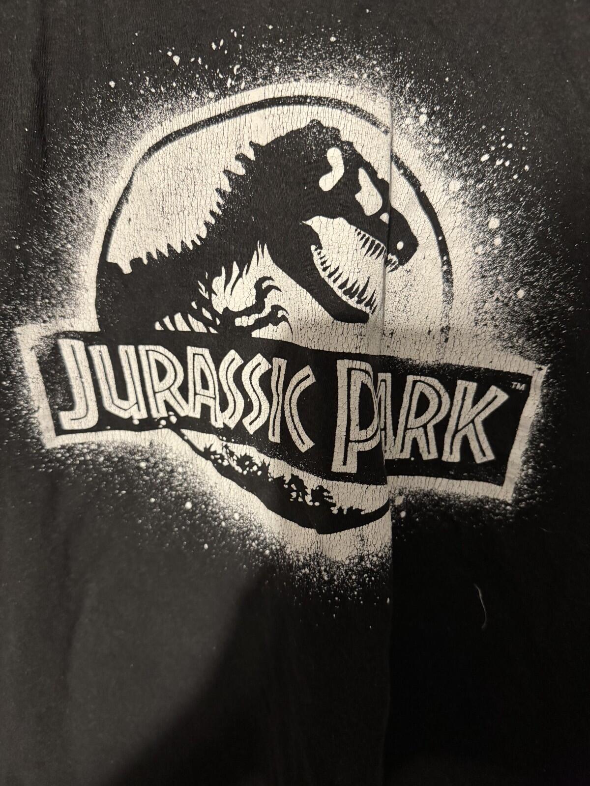 Jurassic Park Logo T-Shirt Black Men's Size 2XL