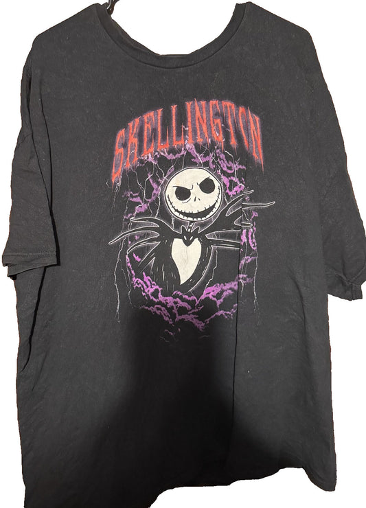 Jack Skellington Nightmare Before Christmas Character T Shirt Men's Sz 3XL Black