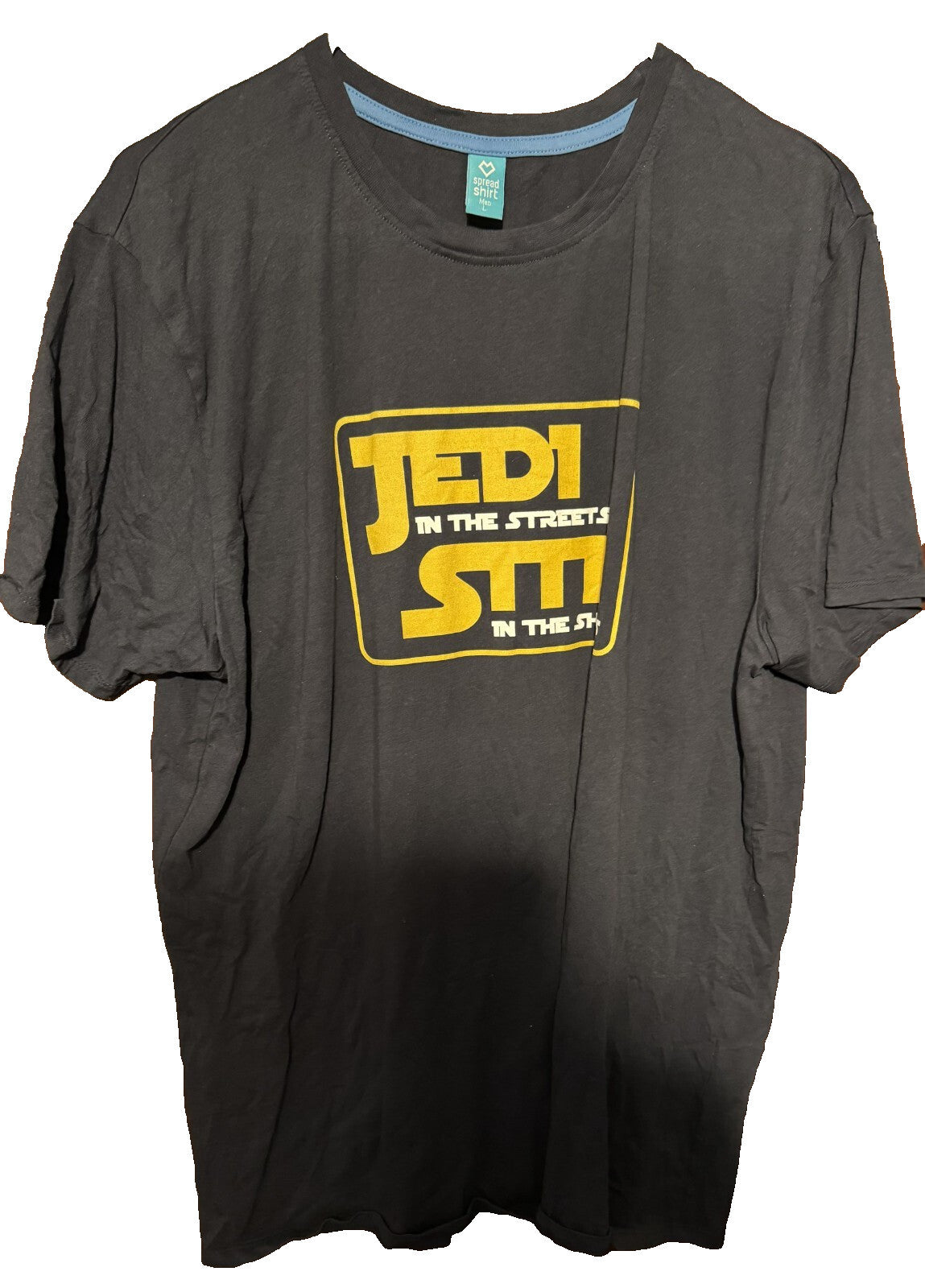 Star Wars Jedi in the Streets T Shirt Men's Size L Blue