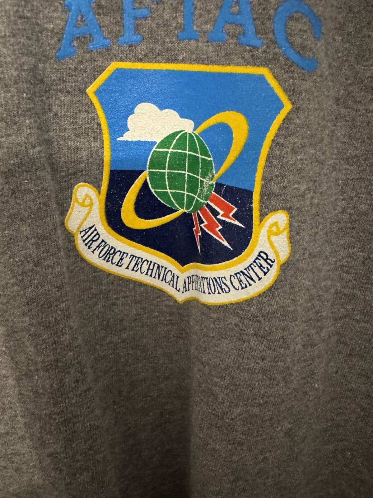 US Air Force Applications Center Logo T-shirt Gray Men's Size XXL