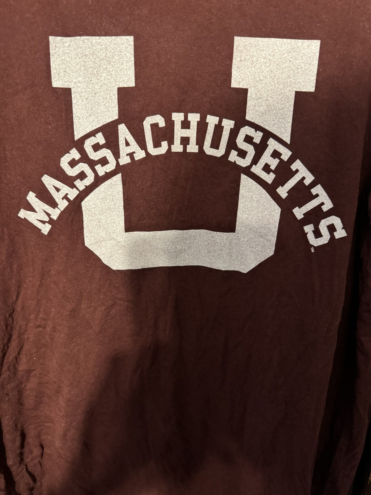 UMass Minutemen S/S Vintage Logo T-shirt Men's L Red