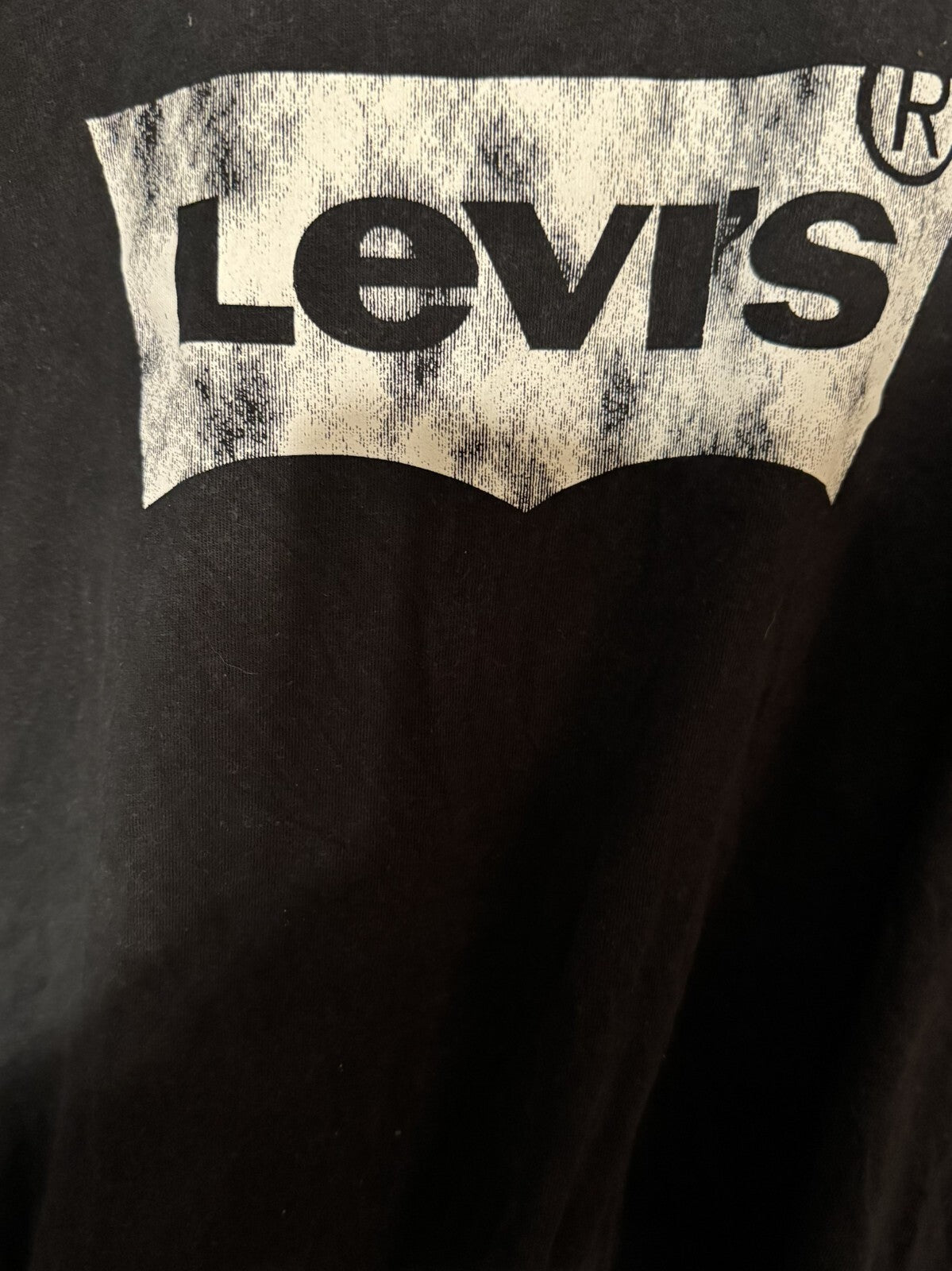 Levi's Distressed Logo Tee shirt Men's Sz XXL Black