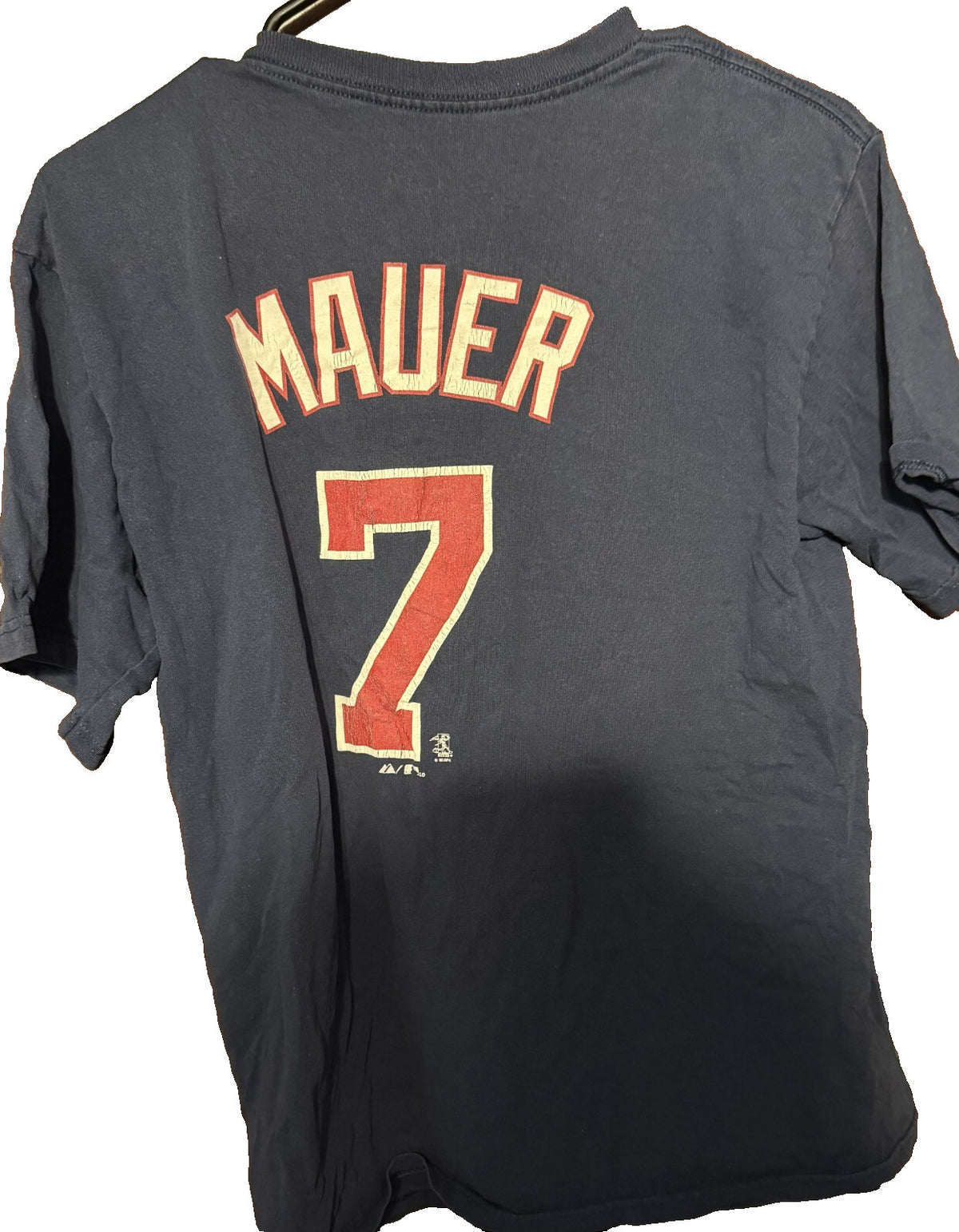 Minnesota Twins Joe Mauer Majestic T-shirt Blue Kid's Sz XL