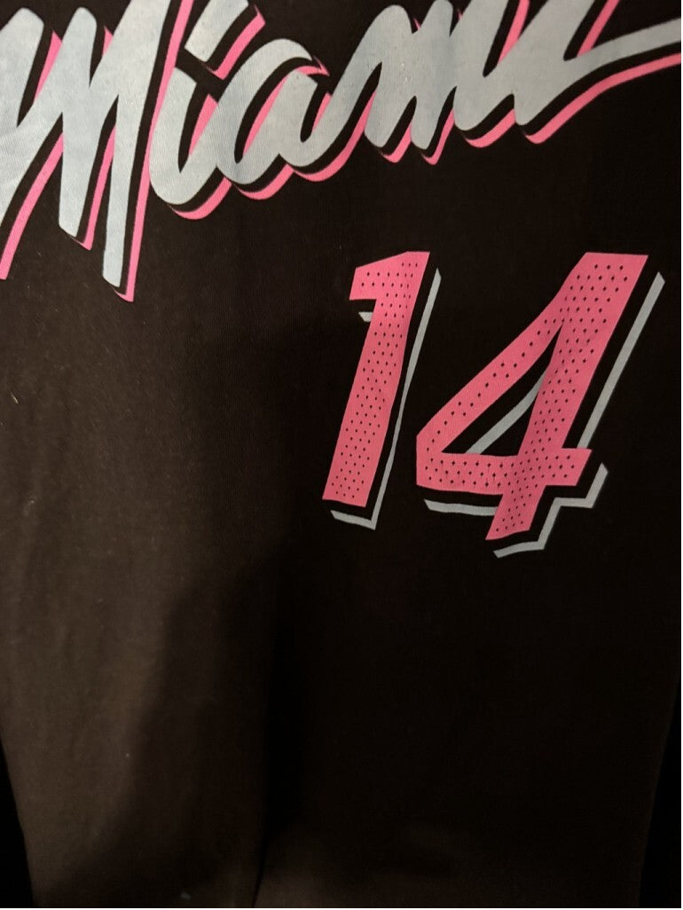 Miami Heat Tyler Herro #14 Player T-Shirt Men Size XL Black
