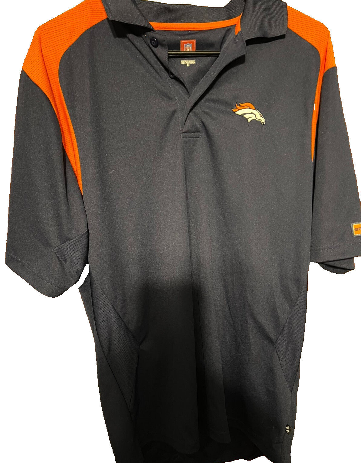 Denver Broncos Polo Shirt Men's Size M Blue/Orange NFL