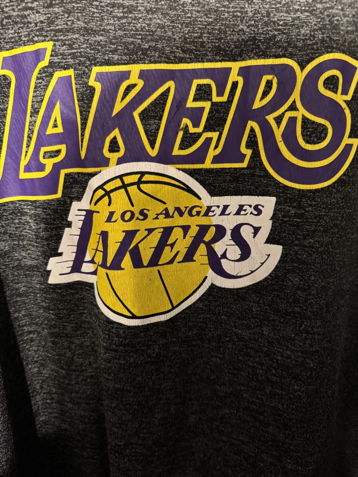 Los Angeles Lakers Unk Men Size L ? Gray Short Sleeve T-Shirt