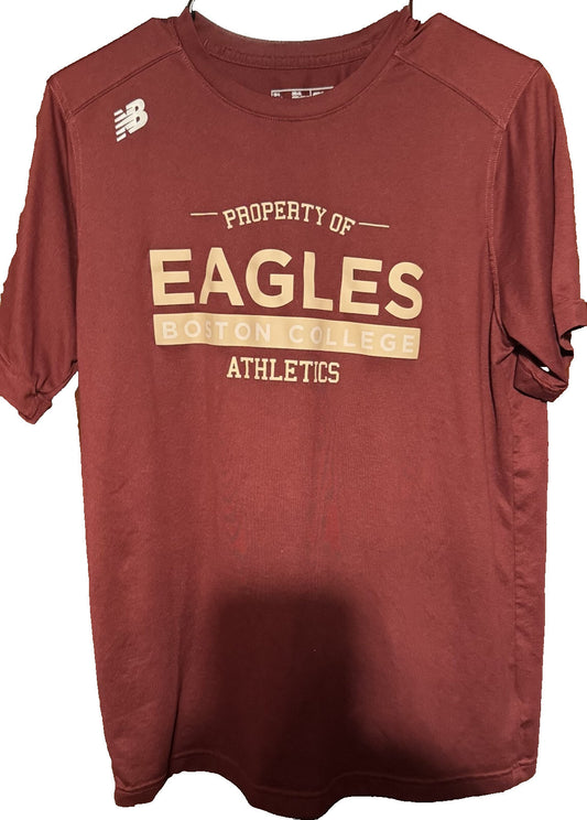 Boston College Eagles New Balance Red short sleeve tee shirt Men's size L