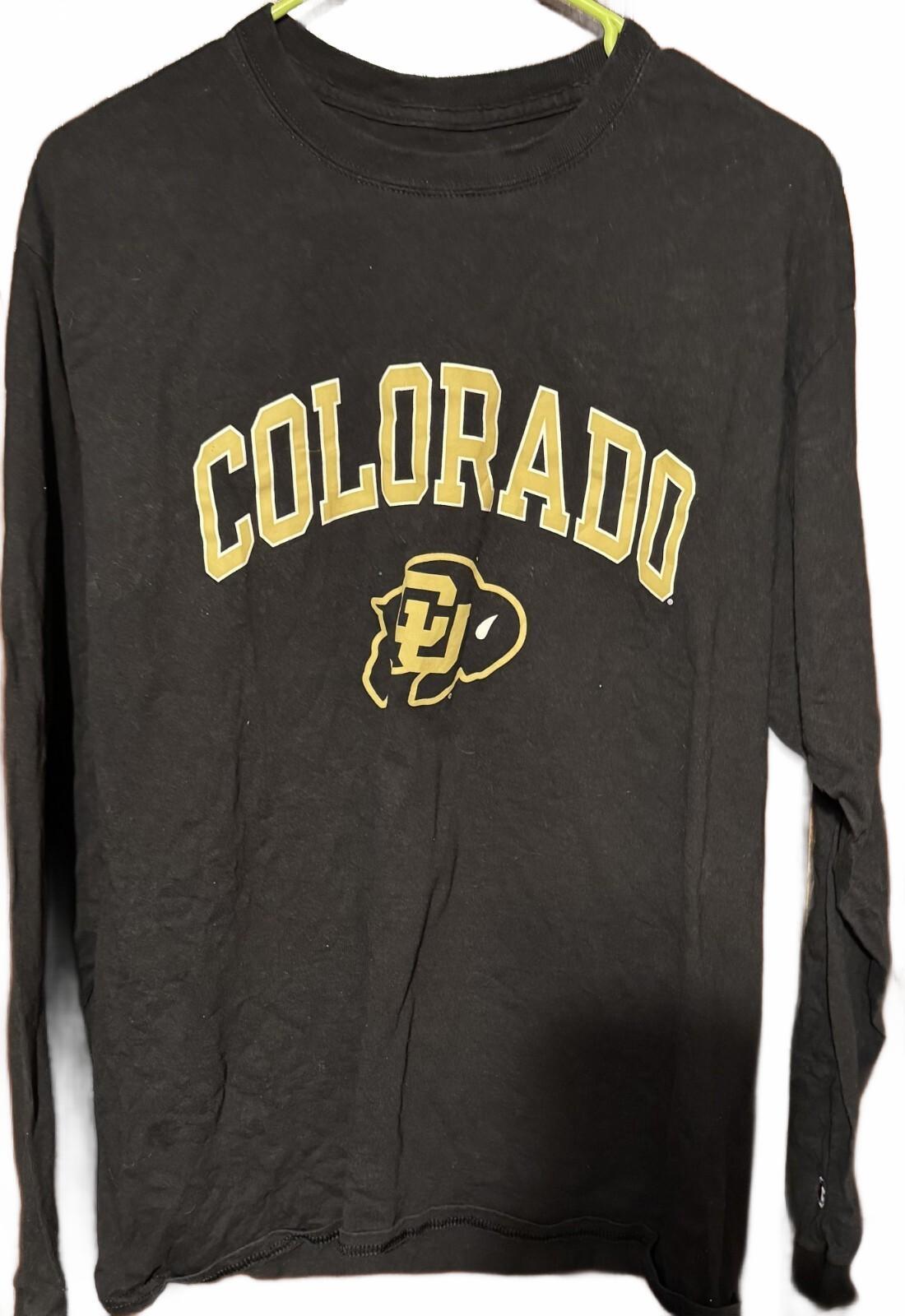 Colorado Buffaloes Champion L/S T-Shirt Size L Black