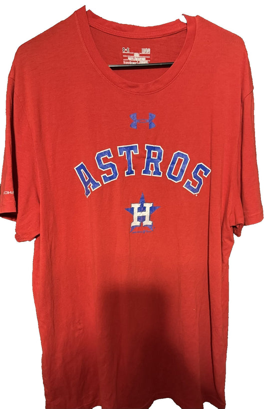 Houston Astros Under Armour Short Sleeve T-Shirt Men's L Red