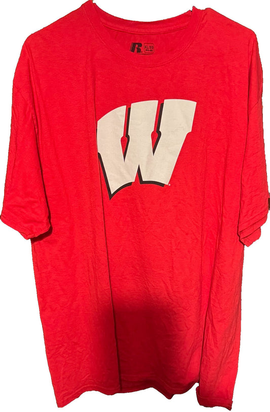 Wisconsin Badgers Russell Athletic S/S T-Shirt Men Sz XL Red