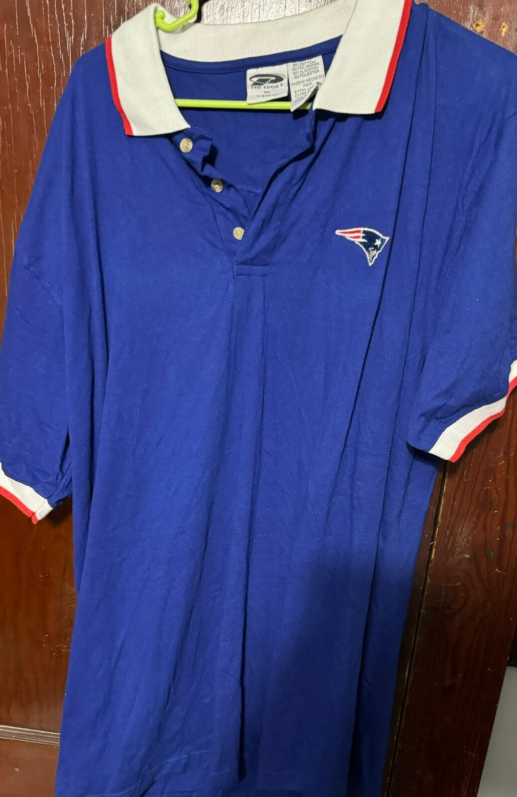 New England Patriots Vintage 1990's Men Size XL Blue Polo